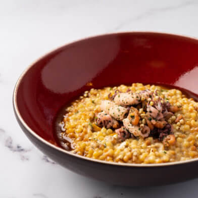 Plat créatif servi au restaurant du Traiteur de Châtelaine à Genève.
